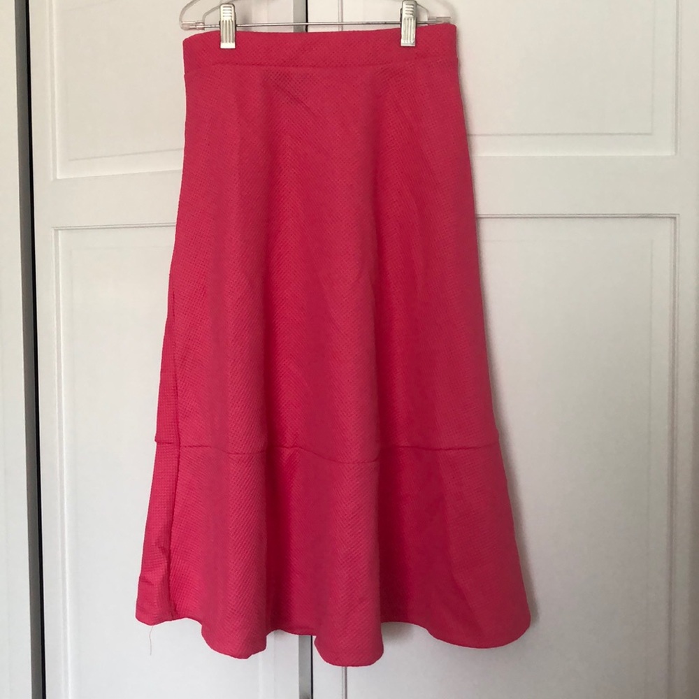 Pink midi skirt